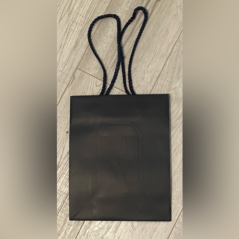 Harry Winston Empty Paper Shopping Gift Bag 9.75” x 7.75” x 3.5”